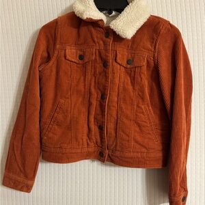 Cat & Jack Rust Corduroy Sherpa-Lined Jacket